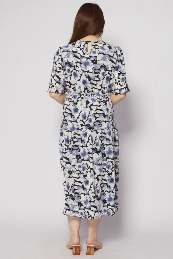 Astha Dress in Blue Floral - Image 5