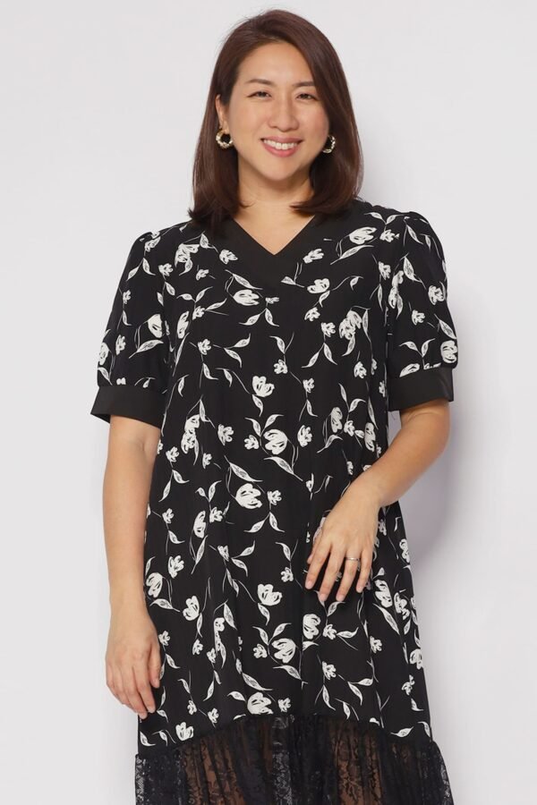 Calandra Floral Lace Dress - Image 7