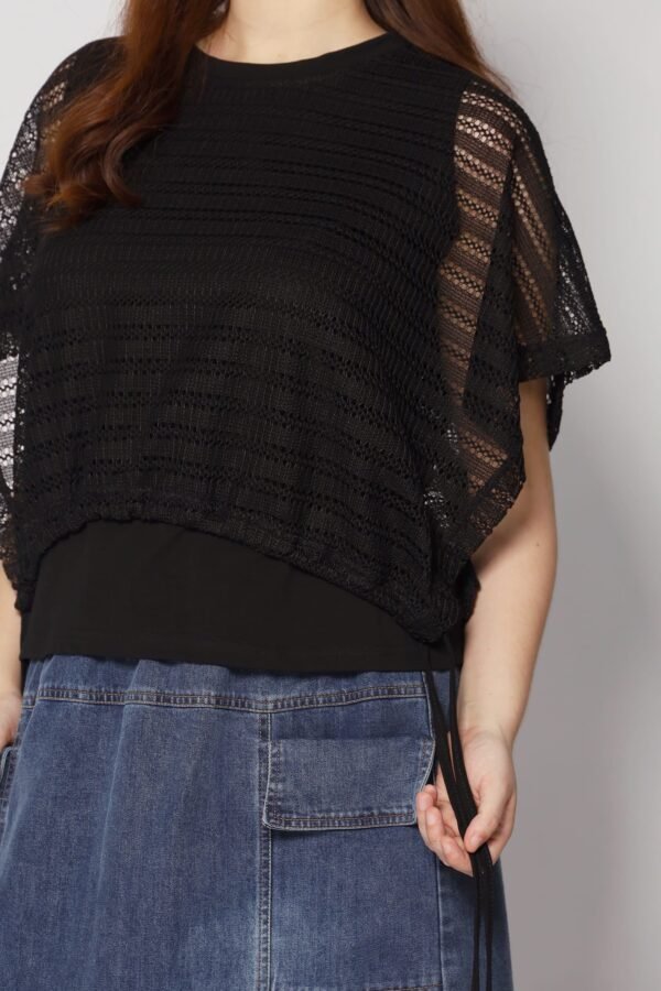 Dom Netted Top in Black - Image 8