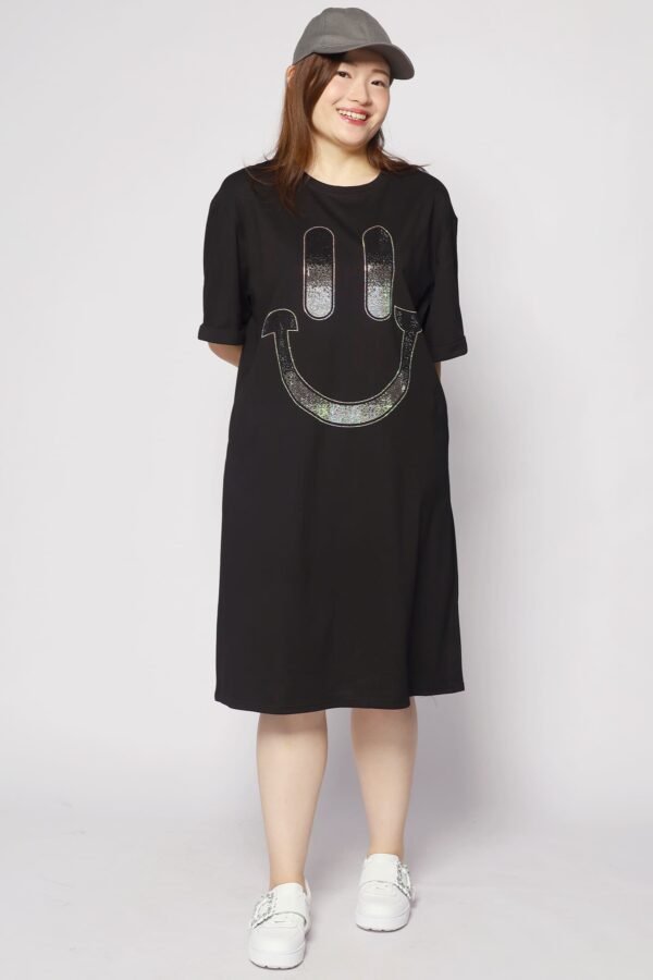 Happy Embellished Dress in Black - 图片 2