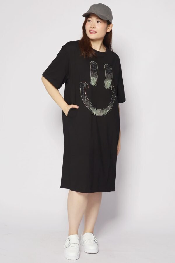 Happy Embellished Dress in Black - 图片 4