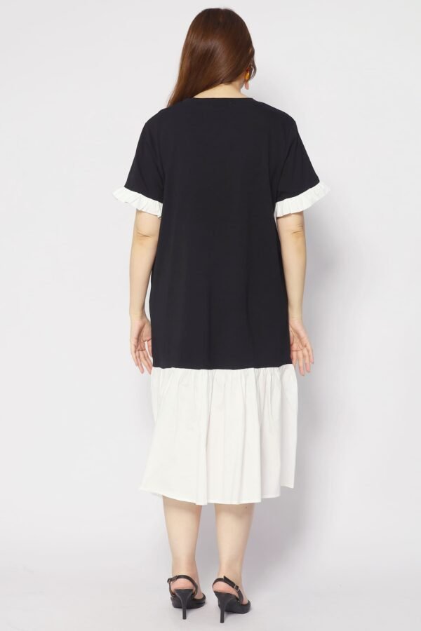 Krista Dress in Black White - Image 8