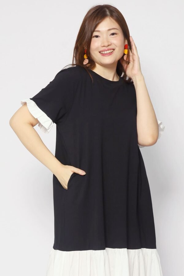 Krista Dress in Black White - Image 2