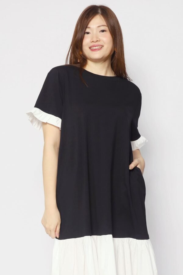 Krista Dress in Black White - Image 3