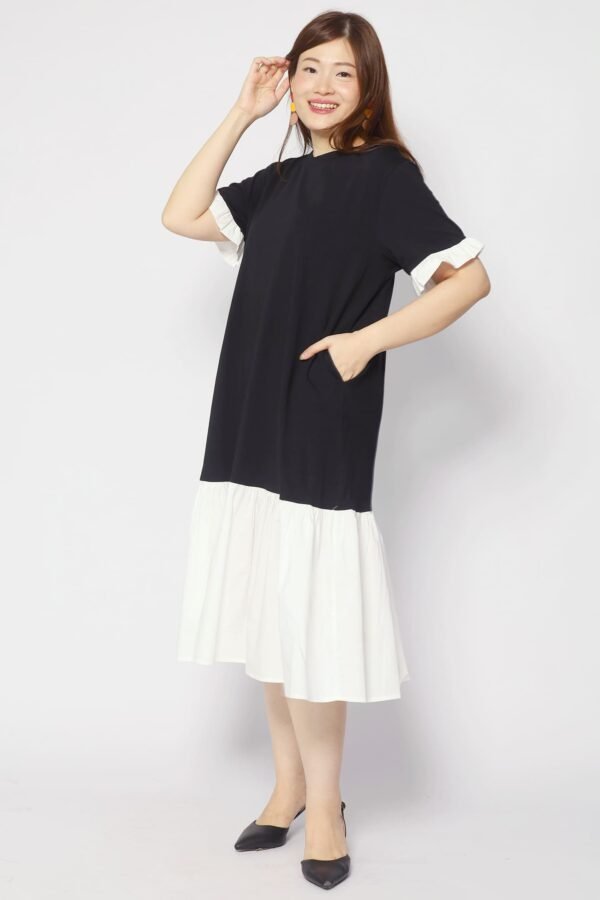 Krista Dress in Black White - Image 7