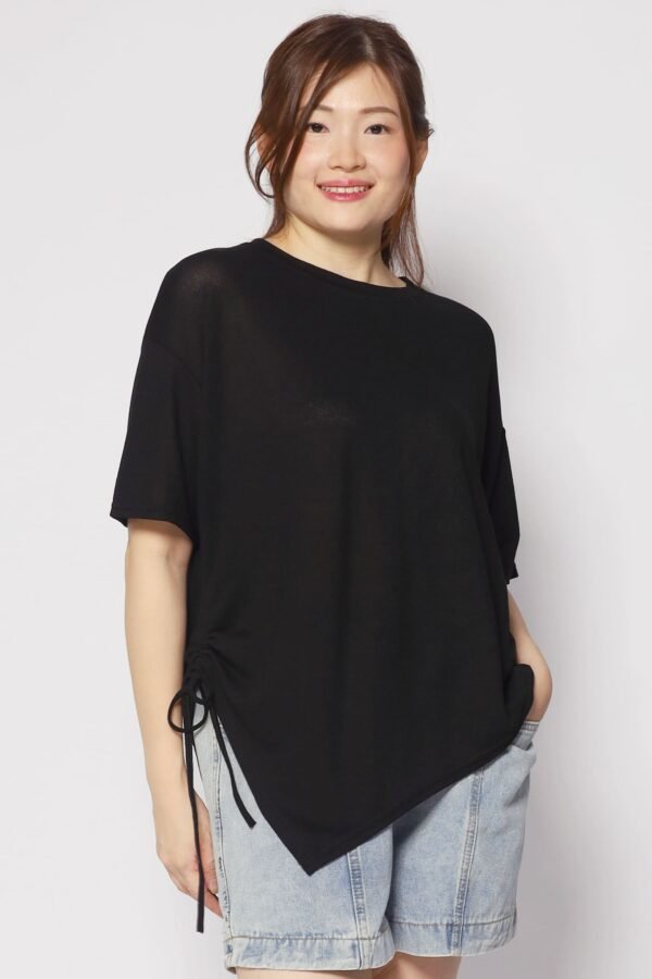 Otis Asymmetrical Top in Black - Image 7